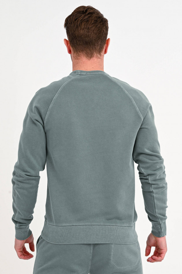 Trusted Handwork Rundhals-Sweatshirt in Graugrün