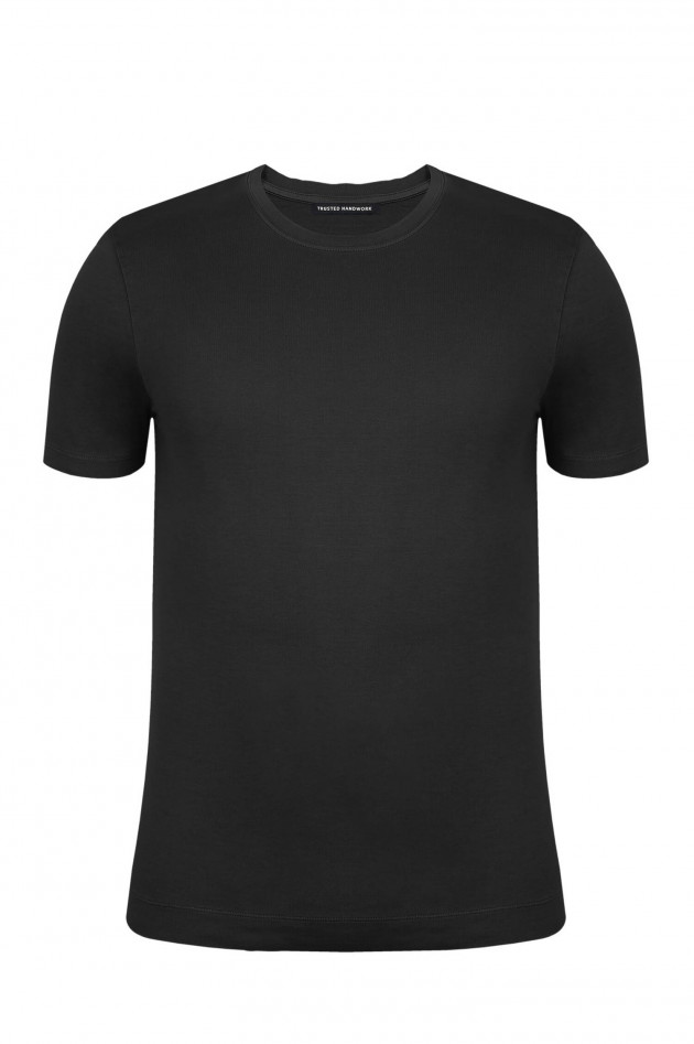 Trusted Handwork Basic T-Shirt in Schwarz