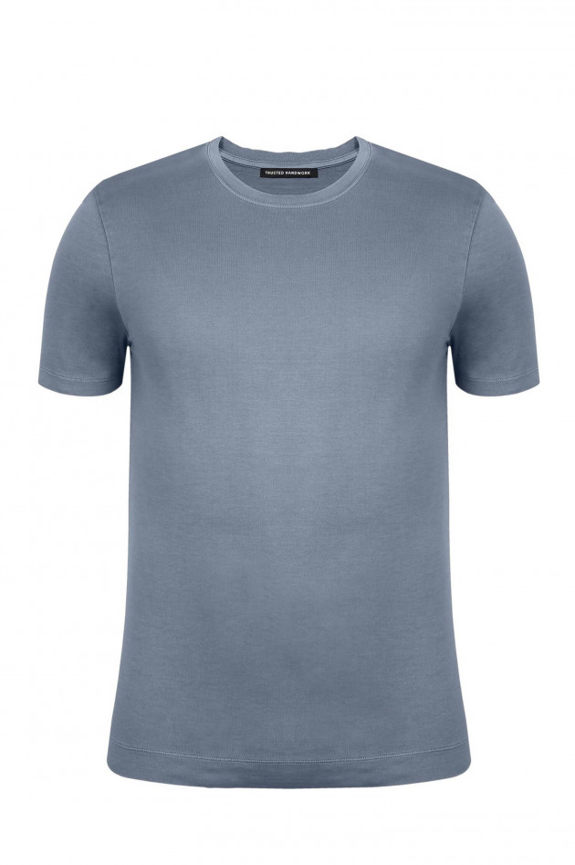 Trusted Handwork Basic T-Shirt in Hellblau