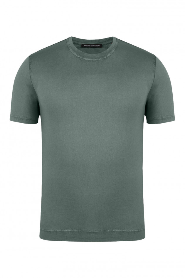 Trusted Handwork Basic T-Shirt in Balsam Grün