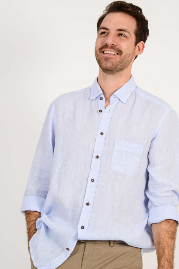 Van Laack Leinenhemd in Blau