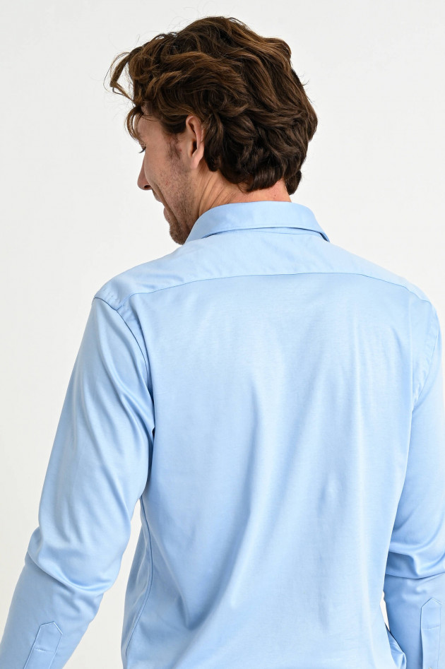 Van Laack Jersey Hemd in Hellblau