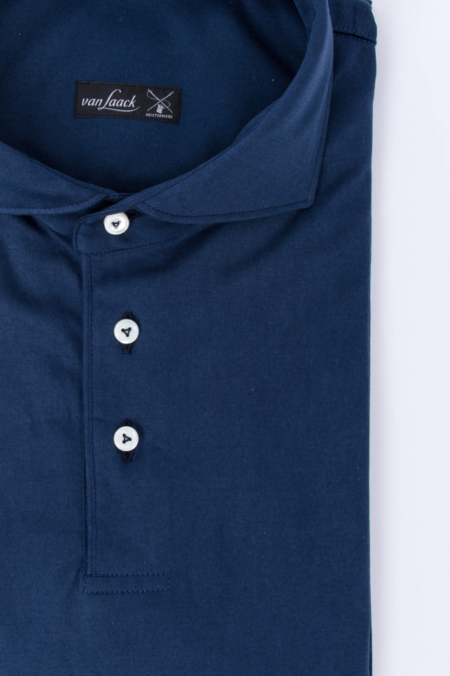 Van Laack Jersey-Polo in Navy