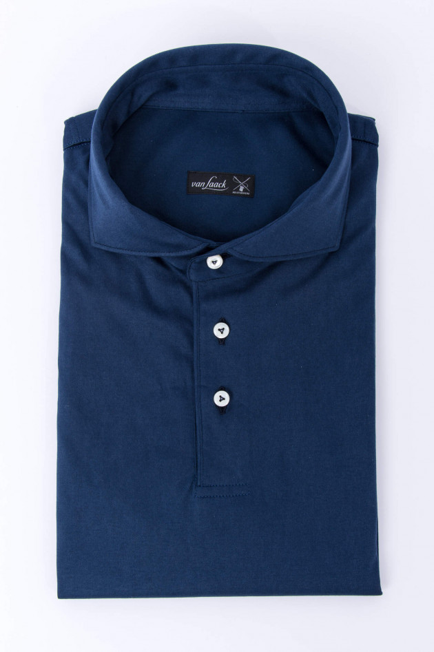 Van Laack Jersey-Polo in Navy