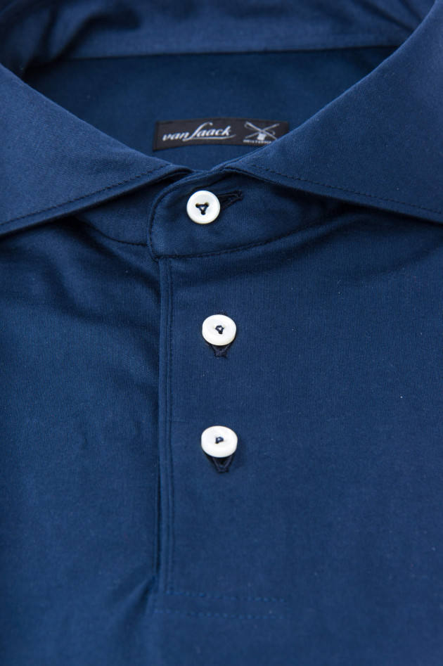 Van Laack Jersey-Polo in Navy