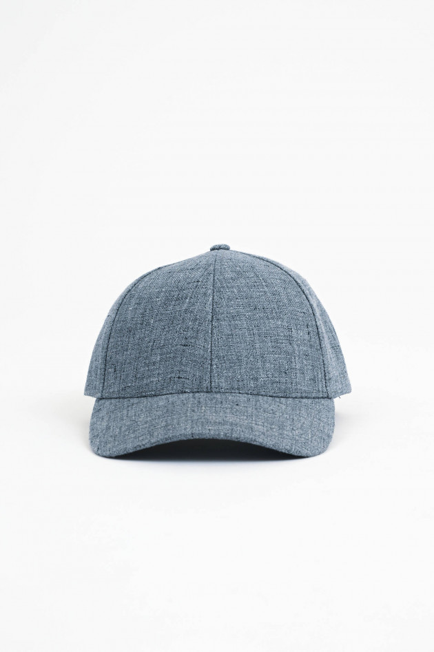 Varsity Baseball Cap aus Leinen in Grau meliert