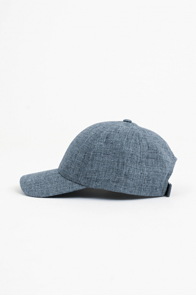 Varsity Baseball Cap aus Leinen in Grau meliert