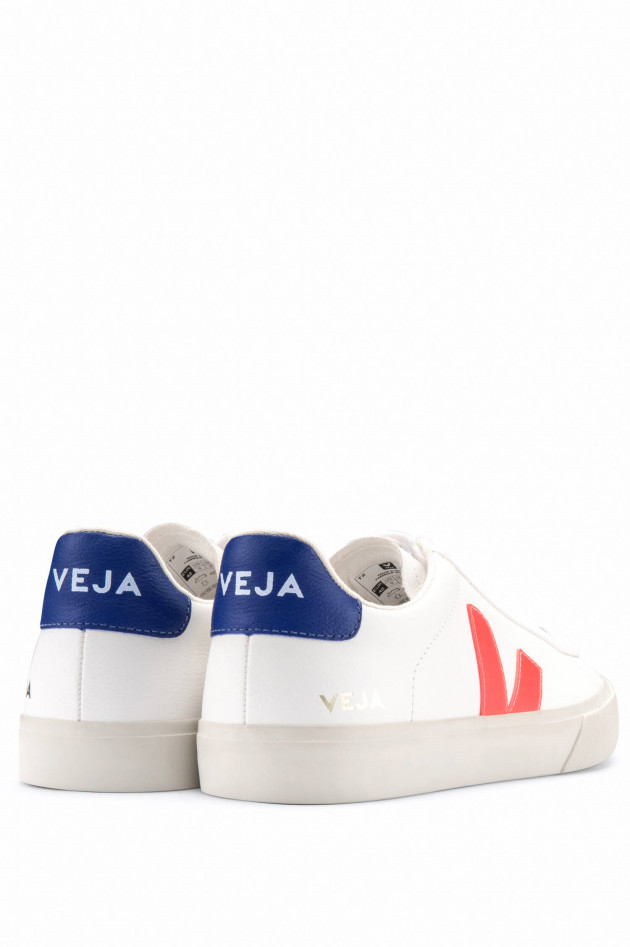 Veja Nachhaltiger Sneaker CAMPO in Weiß/Orange/Navy