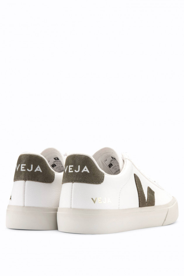 Veja Nachhalitger Sneaker CAMPO in Weiß/Oliv