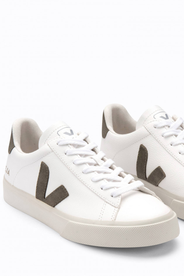 Veja Nachhalitger Sneaker CAMPO in Weiß/Oliv