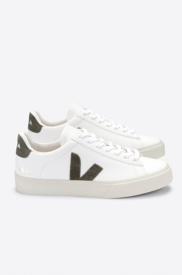 Veja Nachhaltiger Sneaker CAMPO in Weiß/Khaki