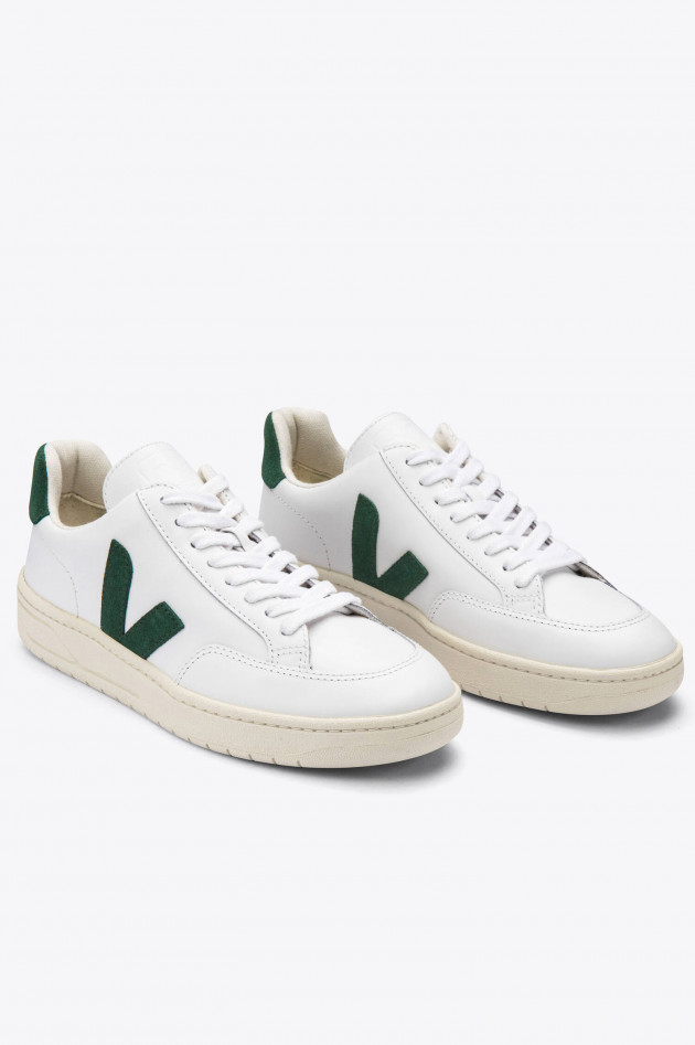 Veja Sneaker V12 in Weiß/Grün
