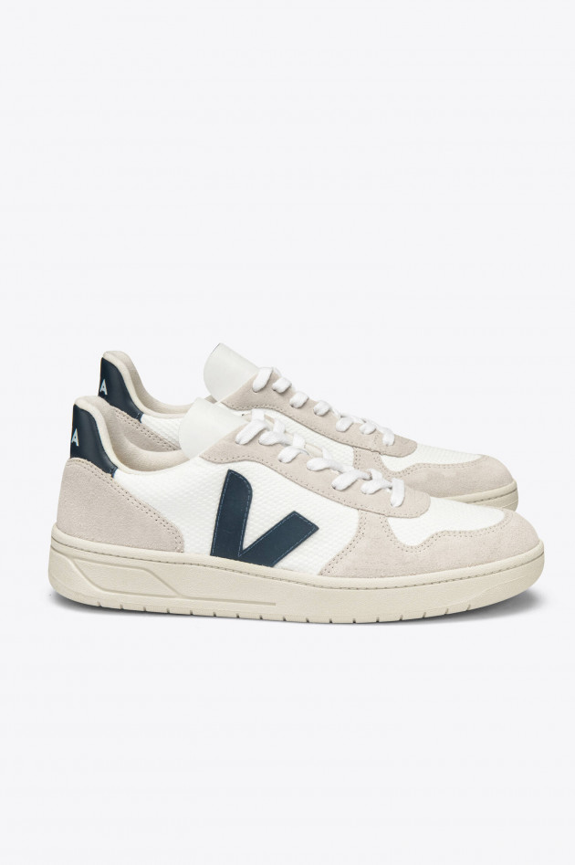 Veja Sneaker V10 in Beige/Weiß/Navy