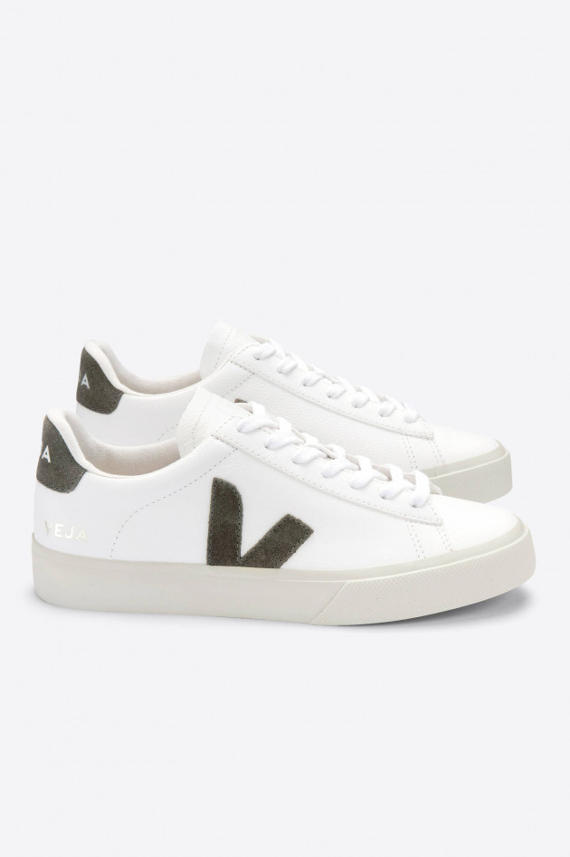 Veja Nachhaltiger Sneaker CAMPO in Weiß/Khaki