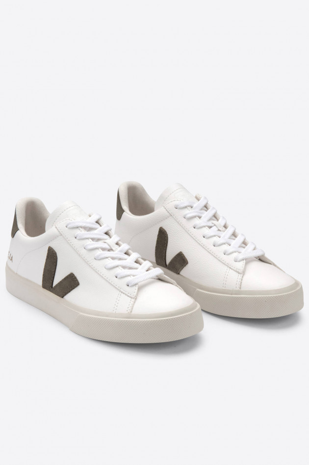 Veja Nachhaltiger Sneaker CAMPO in Weiß/Khaki