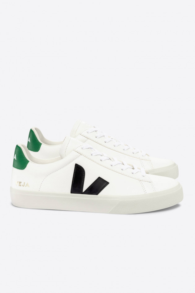 Veja Nachhaltiger Sneaker CAMPO in Weiß/Schwarz/Grün