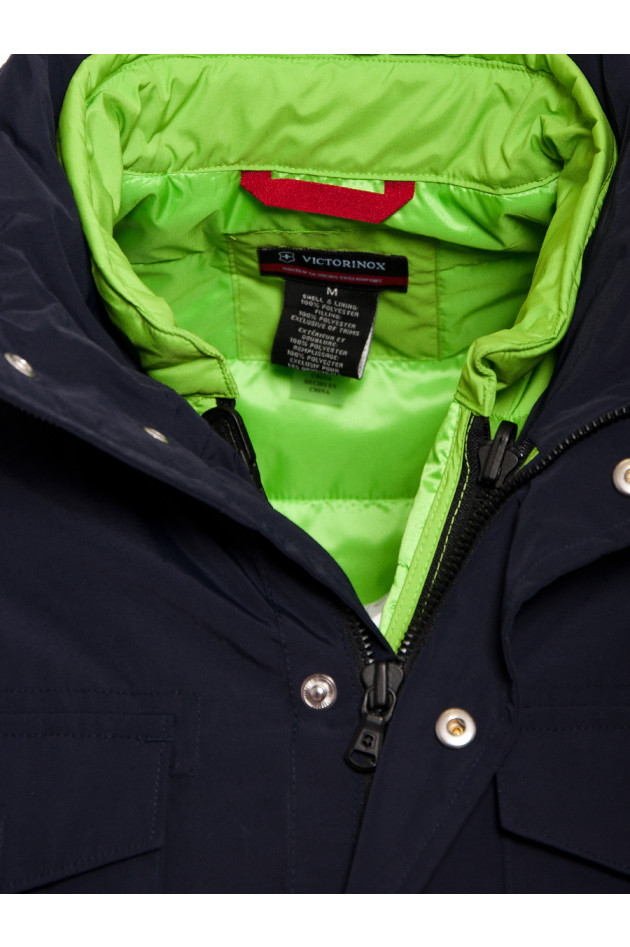 Outdoorjacke Marine mit grünem Gilet