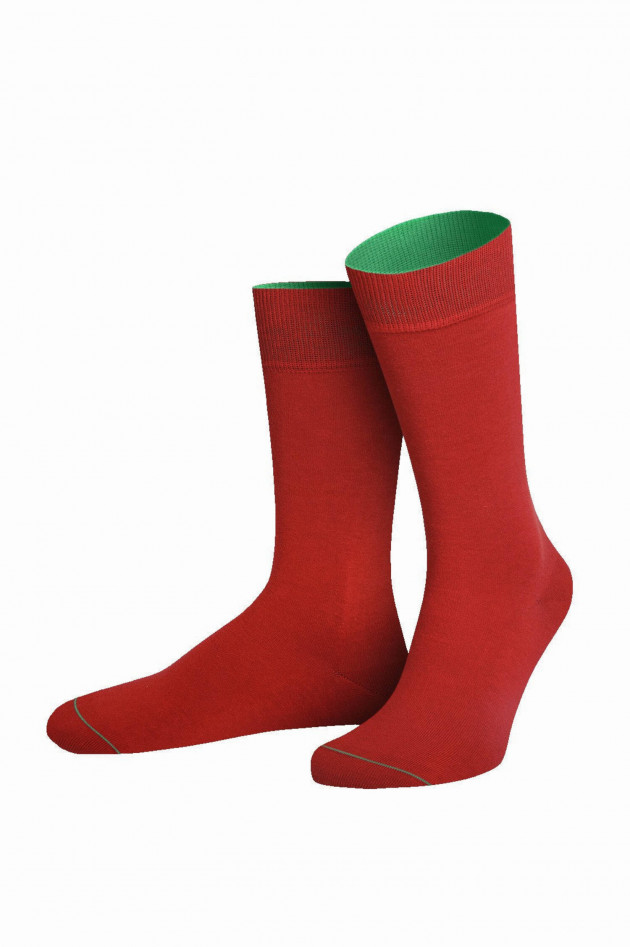 von Jungfeld Socken aus Bio-Baumwolle in Rot