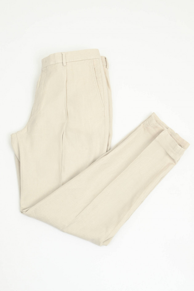 Windsor Hose aus Leinen in Hellbeige