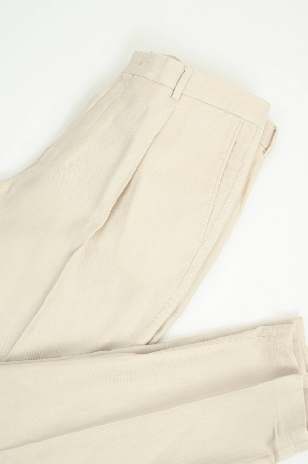 Windsor Hose aus Leinen in Hellbeige