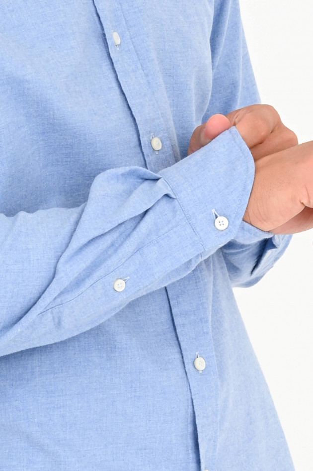 Windsor Hemd mit Stehkragen in Hellblau
