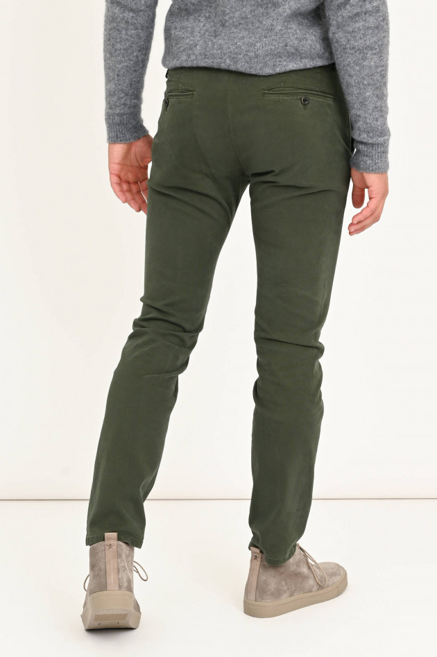 Windsor Hose mit Struktur in Dunkelgrün