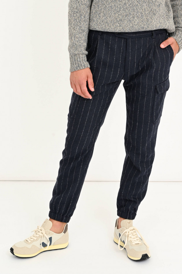 Windsor Hose mit Nadelsteif in Navy