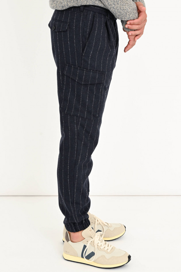 Windsor Hose mit Nadelsteif in Navy