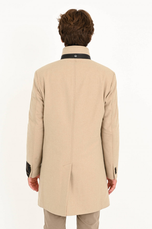 Windsor Klassischer Mantel mit Inlay in Beige/Braun