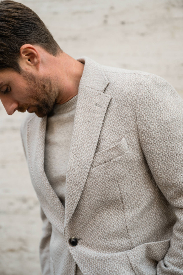 Windsor Wollsakko GIRO in Beige gemustert