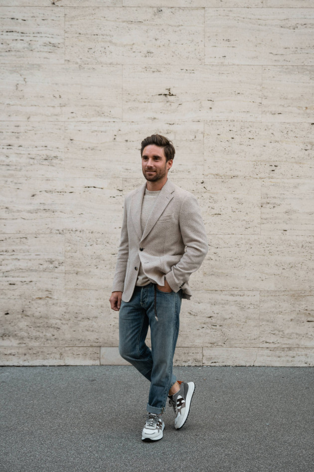 Windsor Wollsakko GIRO in Beige gemustert