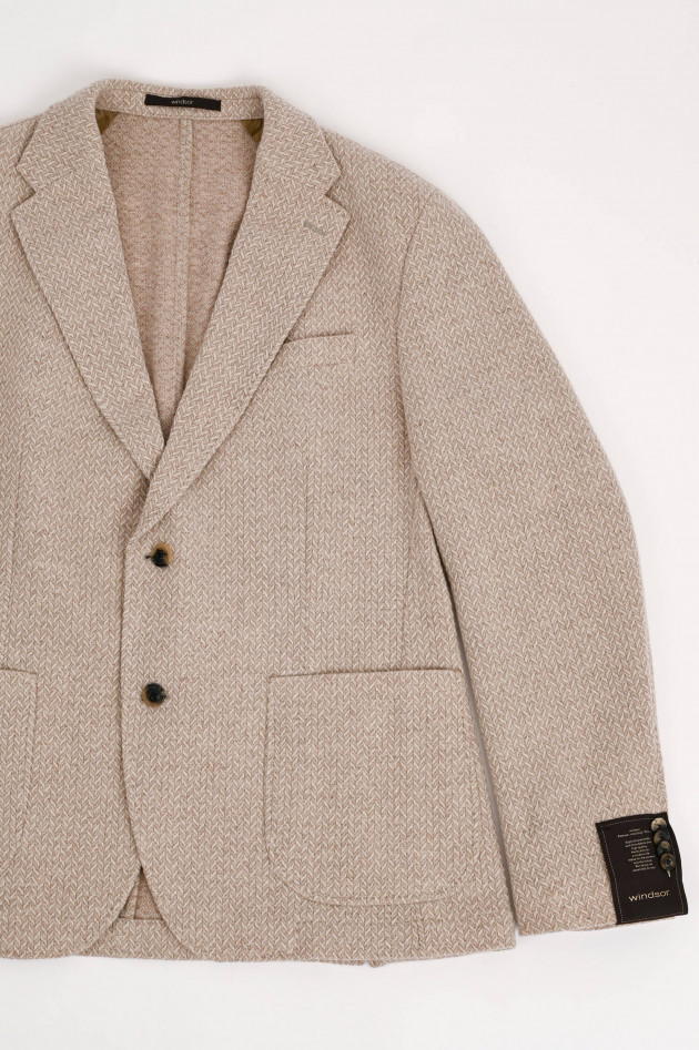 Windsor Wollsakko GIRO in Beige gemustert