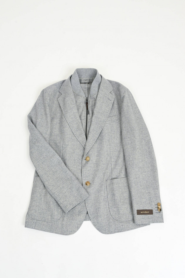 Windsor Sakko mit herauszippbarem Inlay in Grau