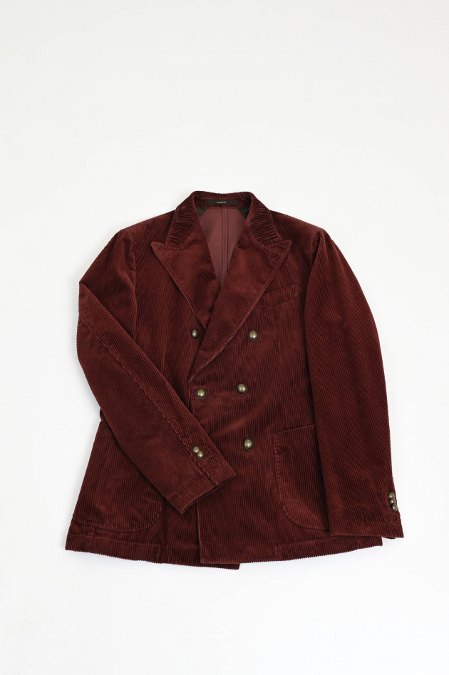 Windsor Doppelreiher Cord-Sakko in Bordeaux