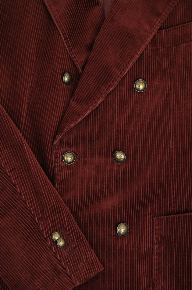 Windsor Doppelreiher Cord-Sakko in Bordeaux