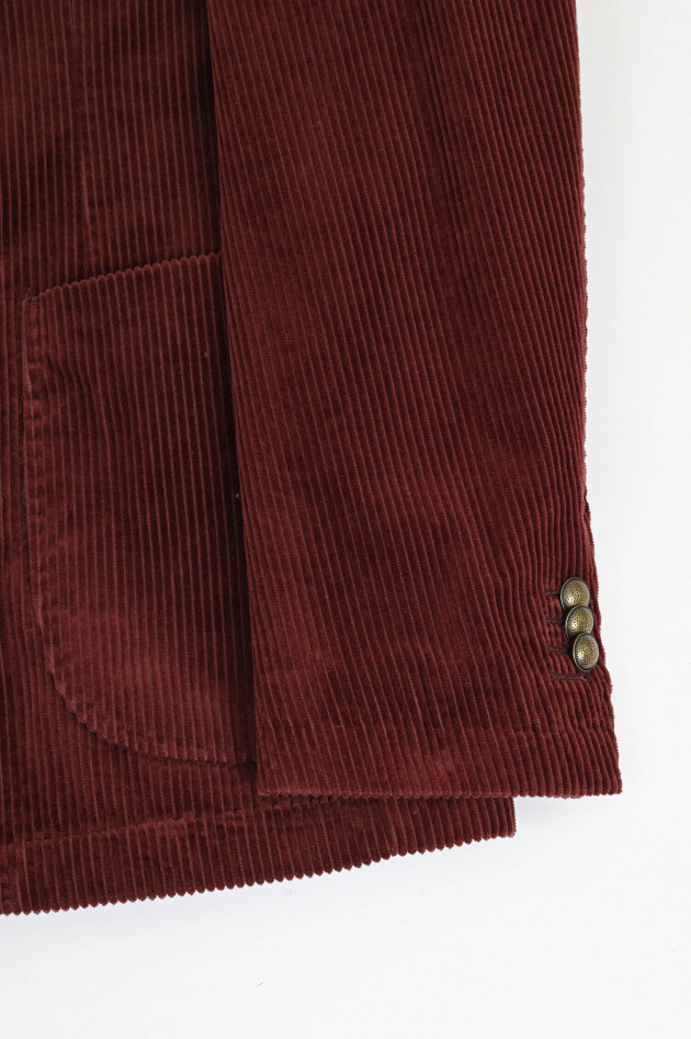 Windsor Doppelreiher Cord-Sakko in Bordeaux