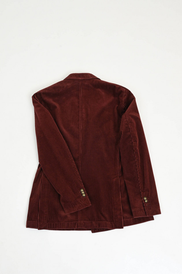 Windsor Doppelreiher Cord-Sakko in Bordeaux