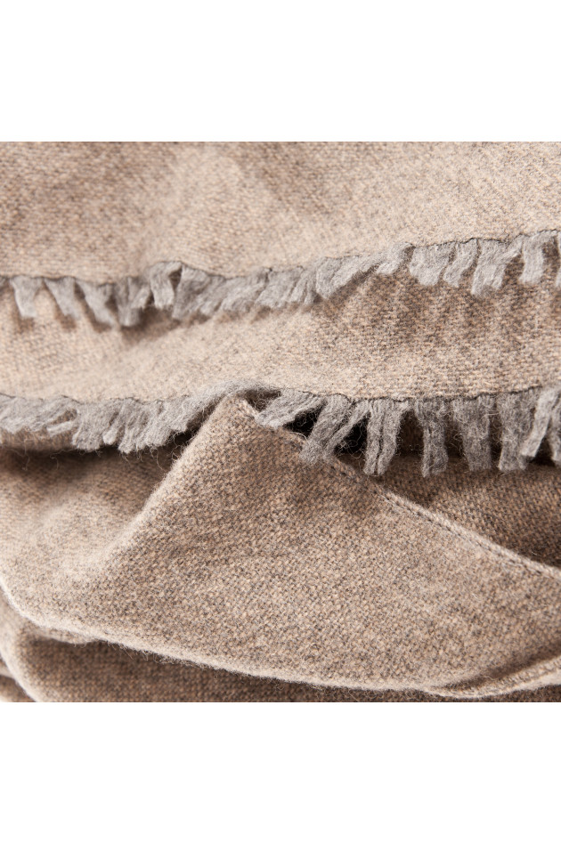 Pelo Wollschal in Beige/Grau
