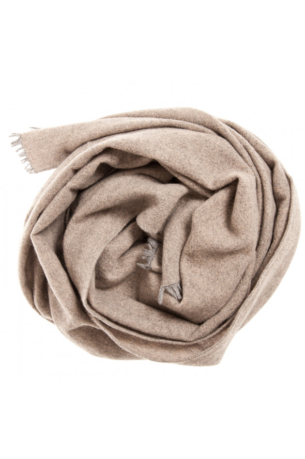 Pelo Wollschal in Beige/Grau