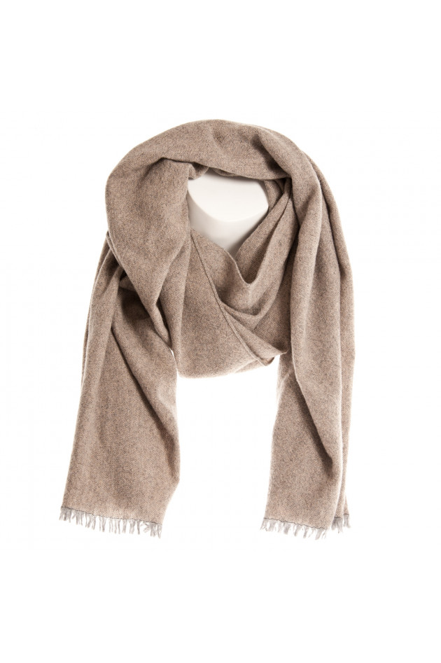 Pelo Wollschal in Beige/Grau