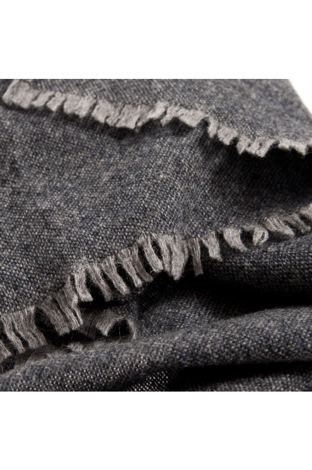 Pelo Wollschal in Blau/Grau