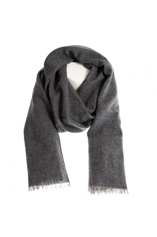 Pelo Wollschal in Blau/Grau
