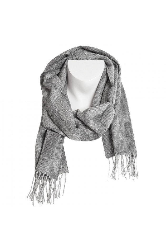 Hackett London Wollschal in Grau gemustert