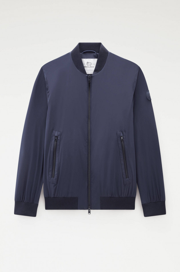 Woolrich Bomberjacke aus Stretch-Nylon in Navy