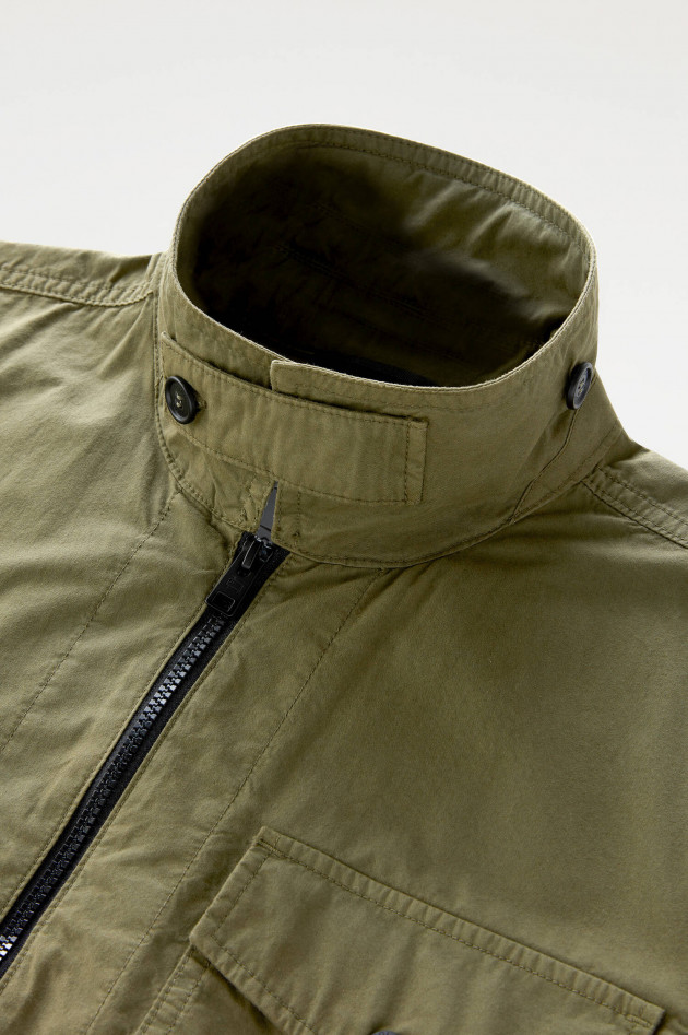 Woolrich Overshirt aus Baumwolle in Oliv