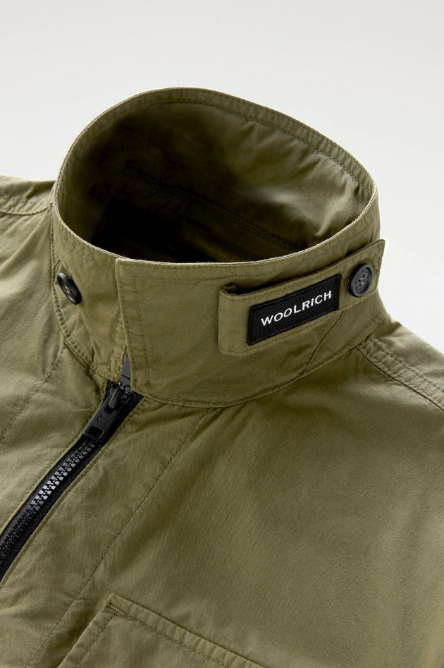 Woolrich Overshirt aus Baumwolle in Oliv