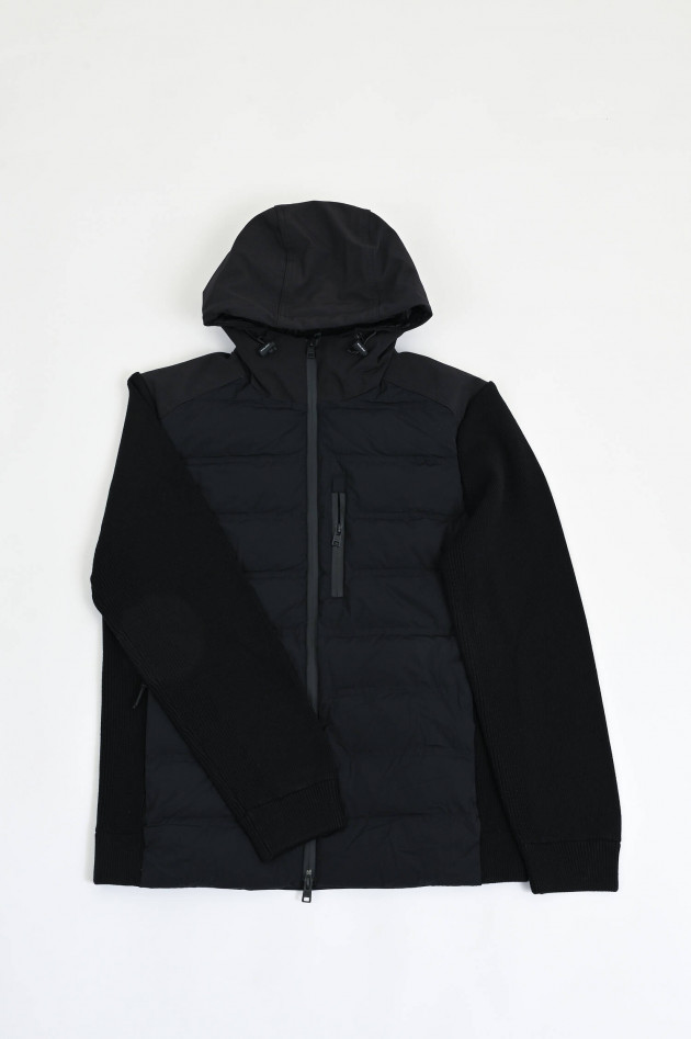 Woolrich Hybrid-Jacke in Mattschwarz
