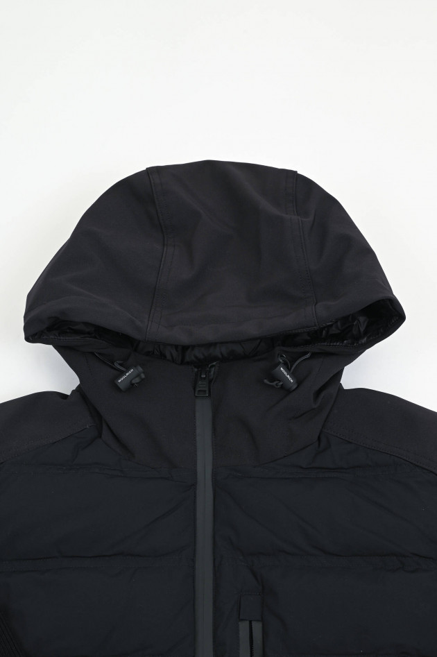 Woolrich Hybrid-Jacke in Mattschwarz