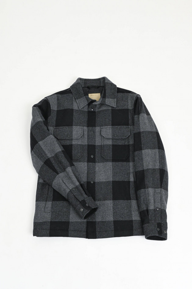 Woolrich Wattierte Karojacke in Grau