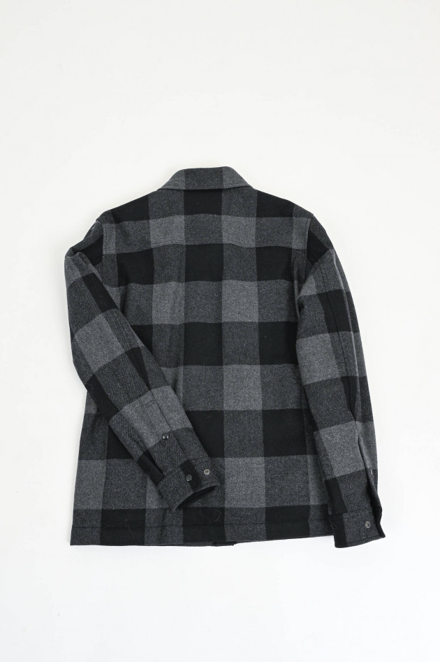 Woolrich Wattierte Karojacke in Grau